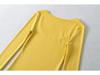 American Spice U-Neck Snowflake Cashmere Long-Sleeve Women's Slim Fit T-Shirt for Spring/Autumn