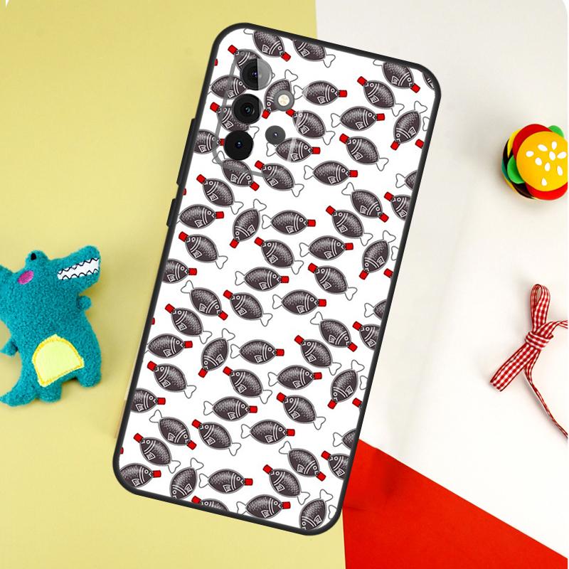 Sushi Soy Fish For Samsung Galaxy A22 A32 A52 A54 A34 A14 A55 A35 A15 A53 A33 A13 A05 A06 A16 Phone Case