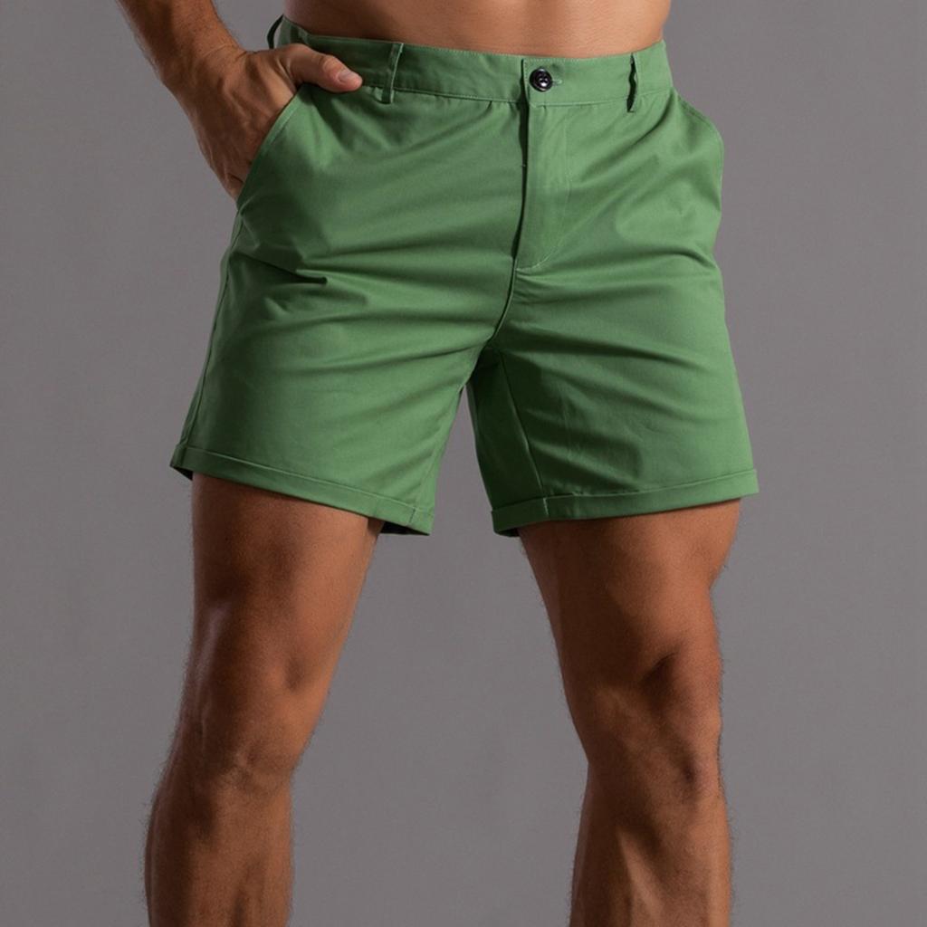 Men's Summer Button - Zipper Sexy Shorts, Men's Casual Mid - Length Shorts, Beach Shorts