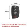 Car Replacement 3 Button Remote Key Fob Case Rubber Pad for Hyundai I10 I20 I30 IX35 for Kia K2 K5 Rio Sportage Flip Key Parts