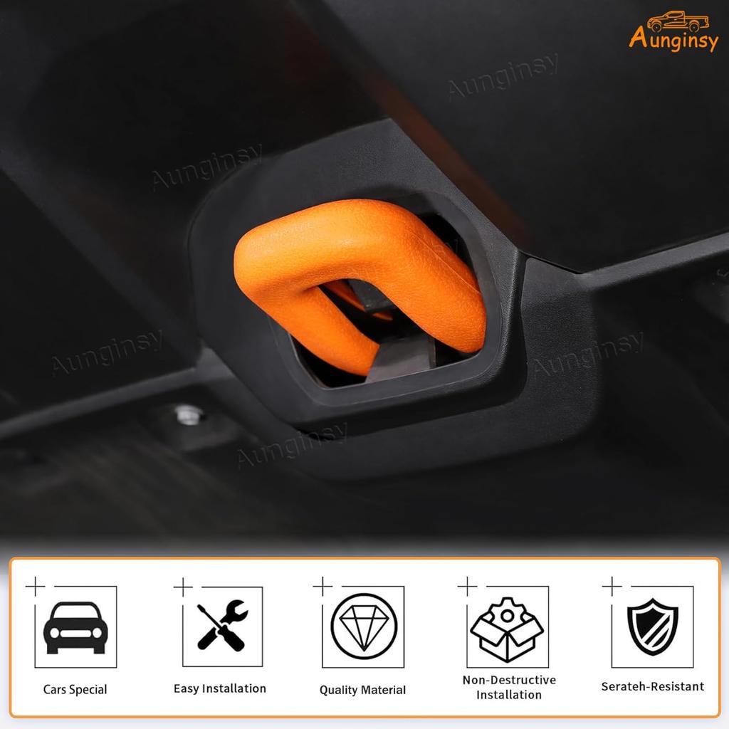 Aunginsy Front Bumper Tow Hook Covers Compatible with Nissan Frontier 2022-2025 Pickup Front Bumper Tow Trailer Hitch Receiver Cover Towing Hitch