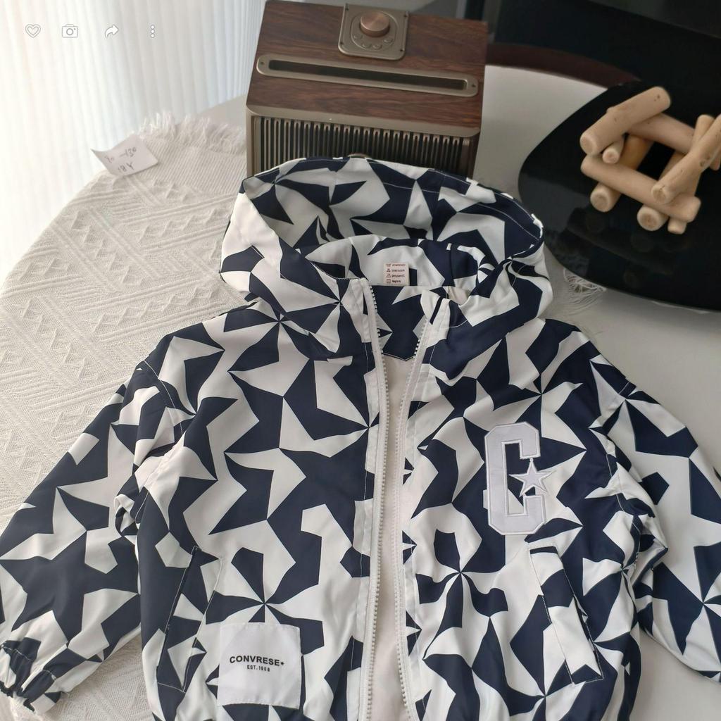 Zhili Kids' 2025 Autumn Cartoon Cotton Windbreaker Jacket