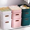 Solid Color Storage Box for Underwear, Cosmetics, Plastic Thickened Storage Boxes with Lid  Sorting Box Light Luxury Minimalist