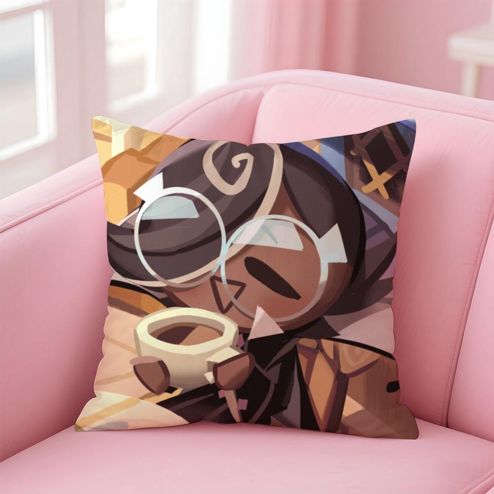 C-Cookie Run K-Kingdom Cushion Cover Home & Car Multi-Scene Pillow Cover - Reversible, Soft & Durable for Daily Use