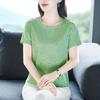 Round Neck Short-sleeved T-shirt Women's Summer Fashion Ladies Top Plus Size