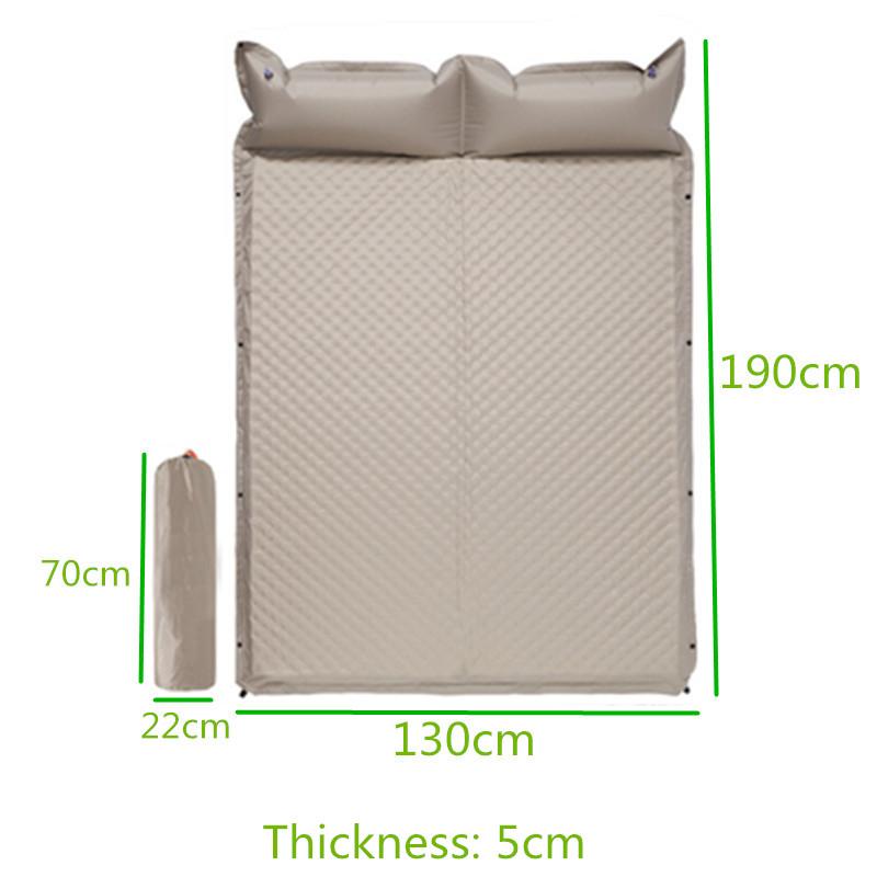 Camping Self Air Mattress Folding Waterproof 5cm Thicken Self Inflating Sleeping Mat Hiking Air Bed Camping Mat with Pillow