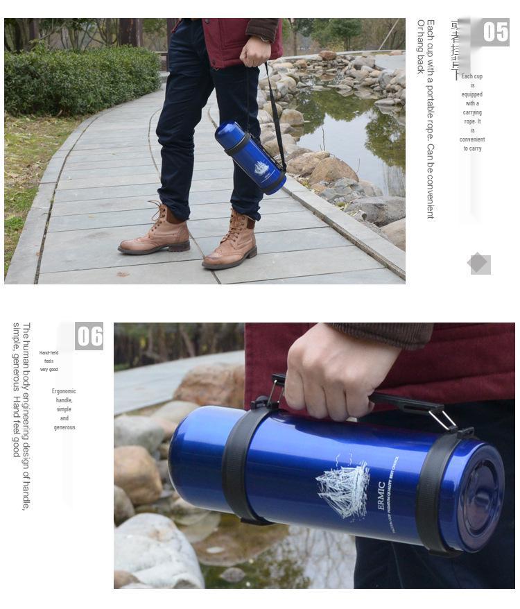 1200ML Stainless Steel Vacuum Insulated Outdoor Thermos Flask