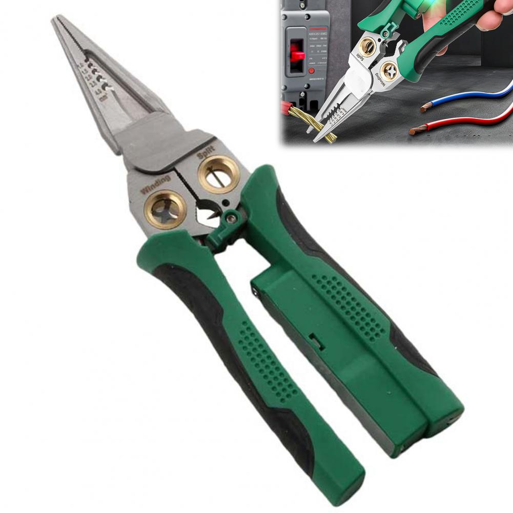 Voltage Tester Cable Stripper with Ergonomic Non Slip Handle Multi Function Wire Cutter Tool