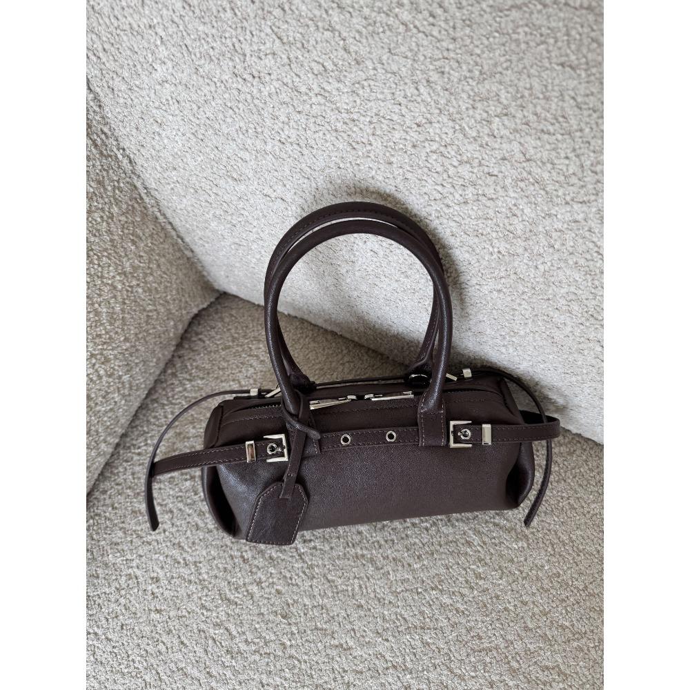 

Retro Korean Style Vintage Leather Strap Crossbody Bag For Women With Tassel Decoration Personalized Design 24x9x7 кофейный