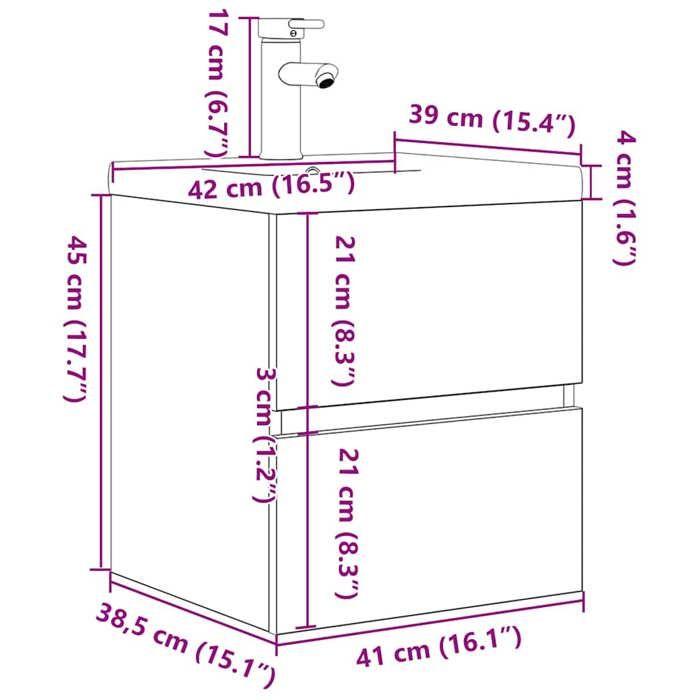 VidaXL Ensemble De Meubles De Salle De Bain 2 Pcs Chêne Sonoma 3325038