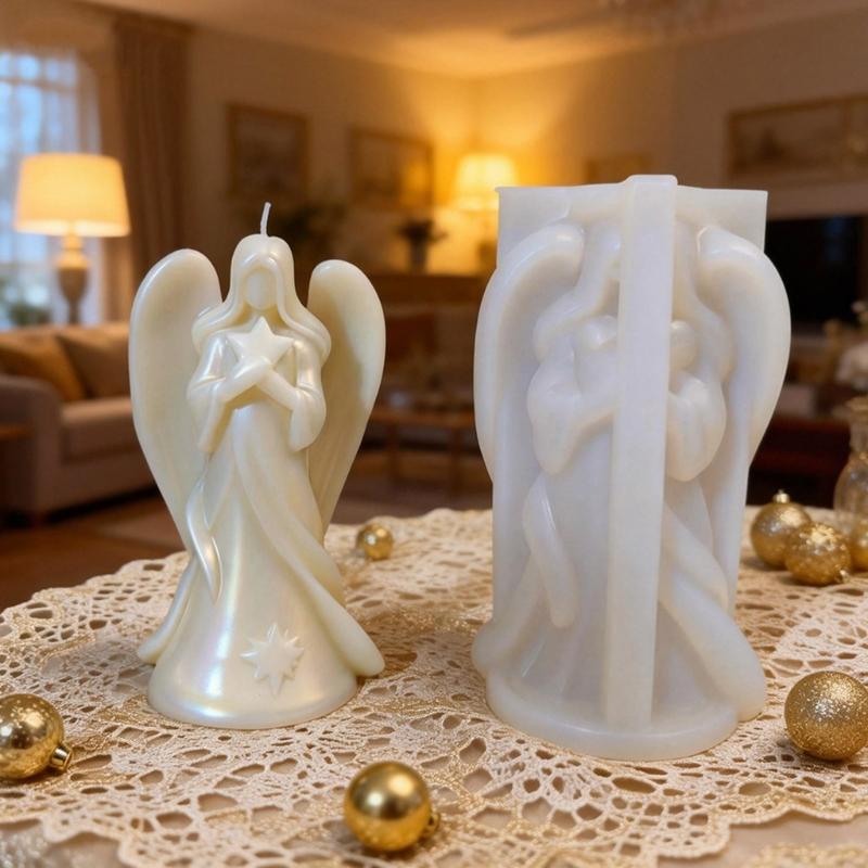 Easy to Use Silicone Candle Mould Featuring Detailed Sleep Angel Designs for Craft Projects