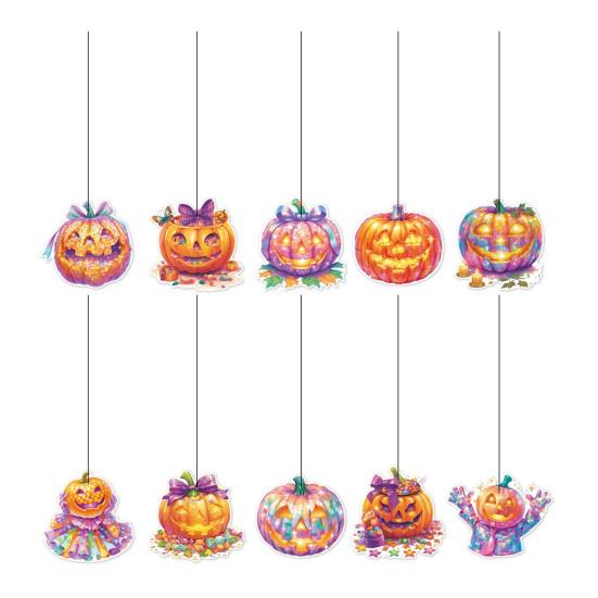 

Хэллоуин Подвесное Украшение Тыква Бант Реалистичный Узор Спиральные Бирки Домашняя Вечеринка Фестивали Украшение 1 Set