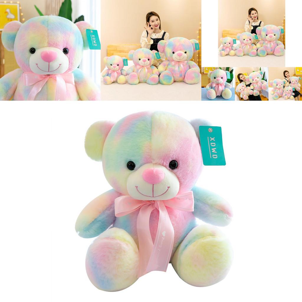 Entzückendes Regenbogenbär Plüschtier Weicher Kuschelbär Stofftier Perfektes Geschenk