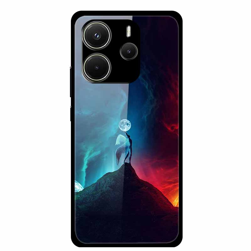 Case For Redmi Note 14 4G Case Note14 Coque Tempered Glass Hard Back Cover For Xiaomi Redmi Note 14 5G Phone Case Soft Bumper