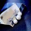 Simple Anti Slip Fashion Jewelry Enamel Pin Wearing Cardigan Simulated Pearl Brooch