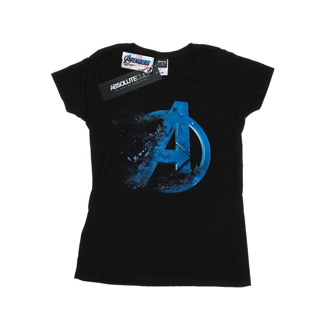 Marvel Womens/Ladies Avengers Endgame Dusted Logo Cotton T-Shirt