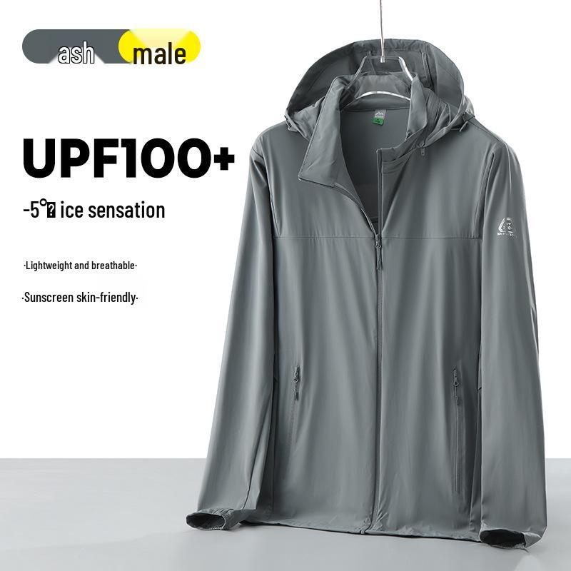 Cămașă din Mătase de Gheață UPF 100+ de Protecție Solară pentru Bărbați și Femei - Echipament Ușor, Respirabil, Anti-UV pentru Vară, Activități în Aer Liber și Pescuit