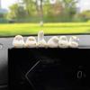3/6Pcs Car Rearview Mirror Decoration Center Console Small Cute Duck Doll Resin Ornament Auto Interior Accessories