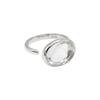 Adjustable Transparent Finger Rings Cool Style Crystal Ring Transparent Stone Ring  Summer