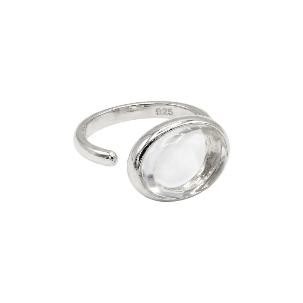 Adjustable Transparent Finger Rings Cool Style Crystal Ring Transparent Stone Ring  Summer
