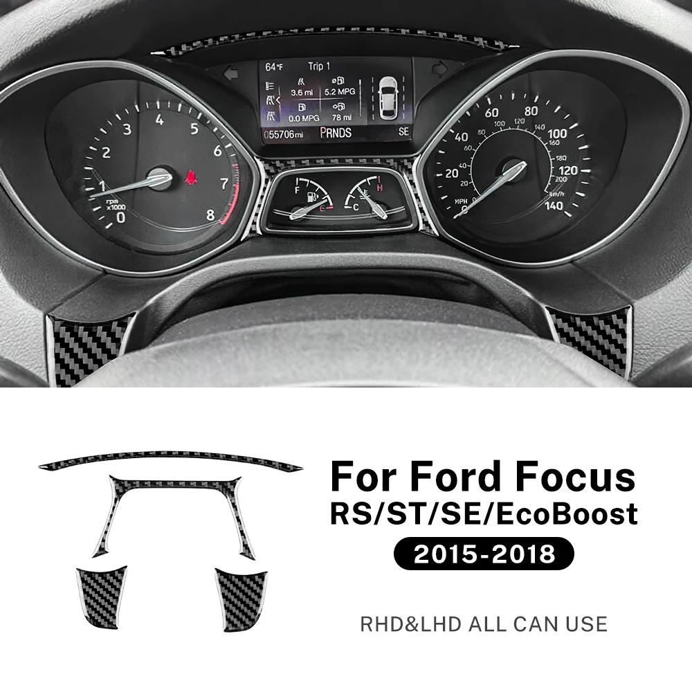 For Ford Focus SE Ecoboost 2012 2013 2014 2015 2016 2017 2018 Real Soft Carbon Fiber Sticker LHD RHD Car Speedmeter Frame