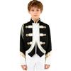 Jungen Trompeten Ehrengarde Team Uniform Marschkapelle Jacke Kontrastfarbe Langarm Reißverschluss Mantel