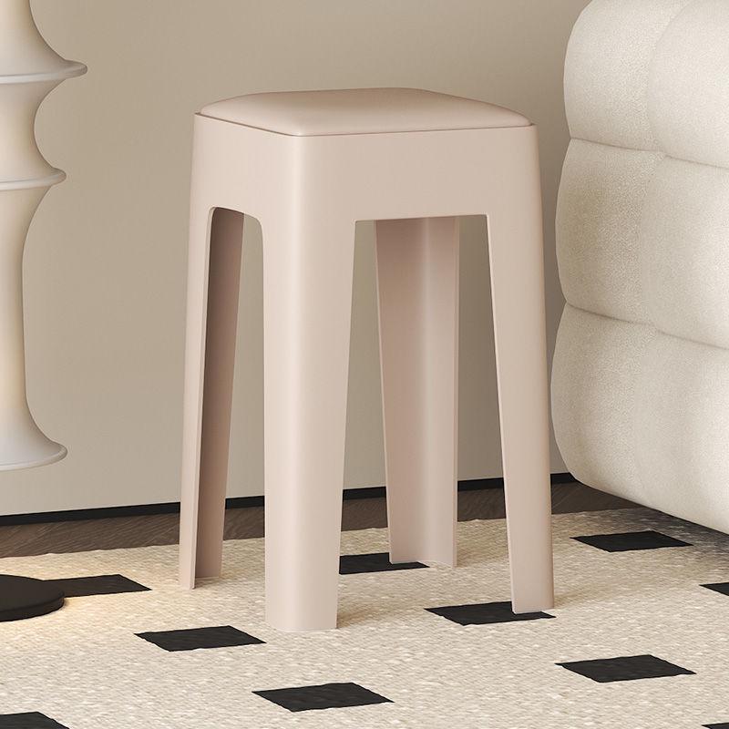 Durable Upholstered Stackable Plastic Stool for Home & Dining