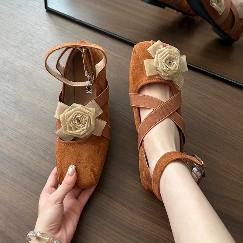Fashion Flower Women Flats Cool Ballet Dance Shoes Elegant Classical Shallow Shoes Fashion Casual Running Shoes 2025 Autumn New Zapatos