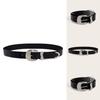 Black Vintage Decorative Rhinestone Belt Woman's Retro Style Alloy Buckle Personality Belt