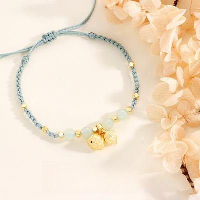 Two Worlds Love Lotus Pod Hand Rope Women's New Chinese Woven Hand Rope Bracelet Girls Gift