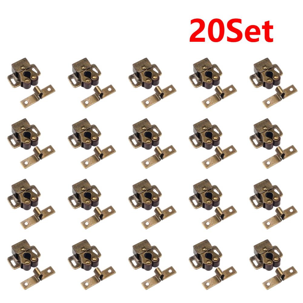 15-50Set Door Stop Closer Stoppers Damper Buffer Magnet Cabinet Catches With Screws For Wardrobe Hardware Furniture Fittings