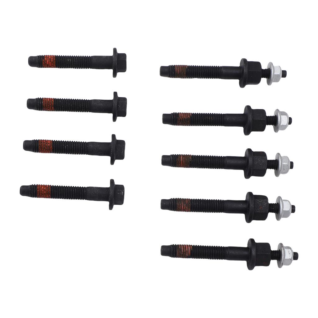 9PCS Exhaust Manifold Bolt Kit 6505316AA Carbon Steel Exhaust Manifold Bolt Stud Nut Hardware Set Replacement for 300