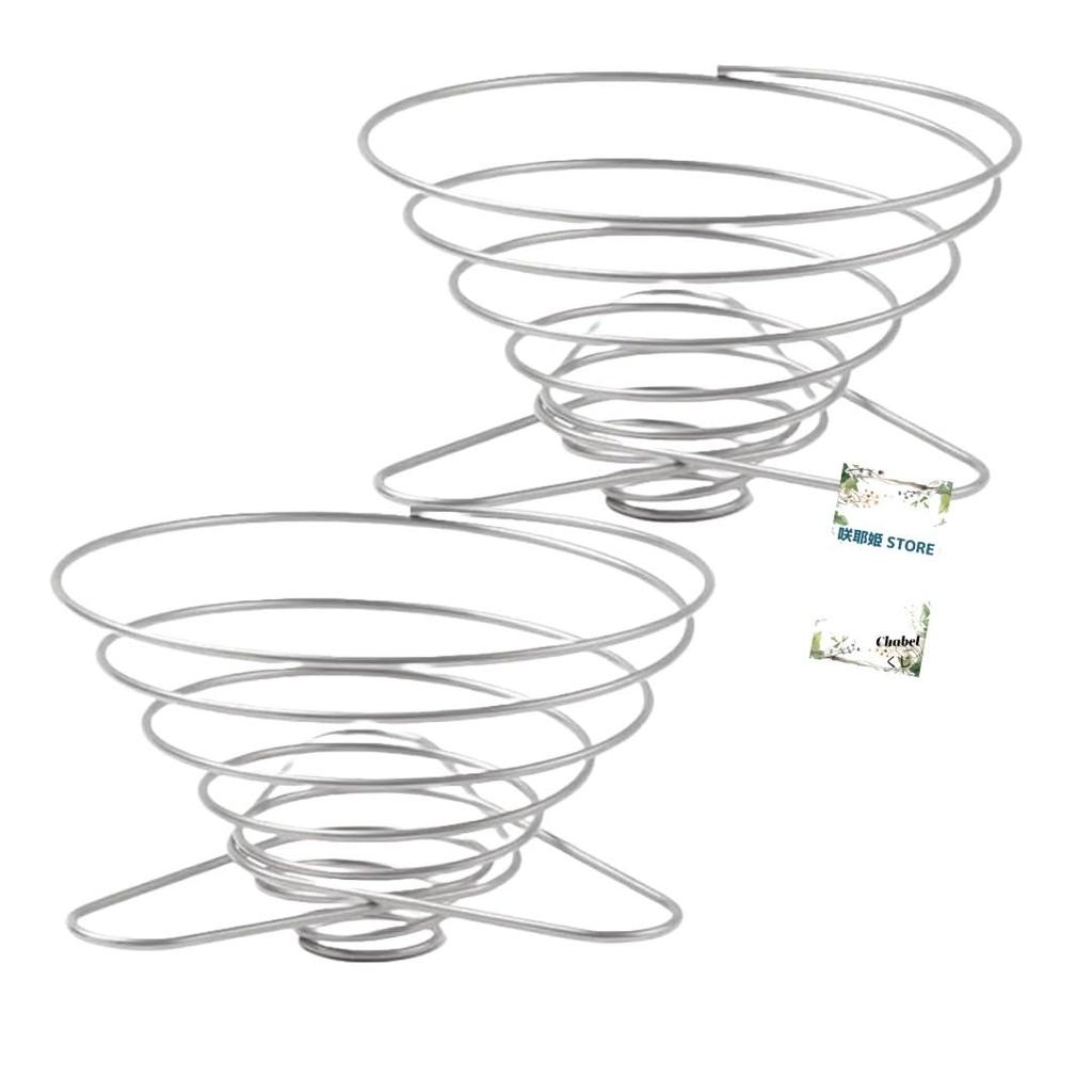 Stainless Steel Spiral Coffee Dripper with Coffee Filter Holder, Foldable, Lightweight, Reusable, Storage Pouch Included (2 Pieces) + Sakuyahime