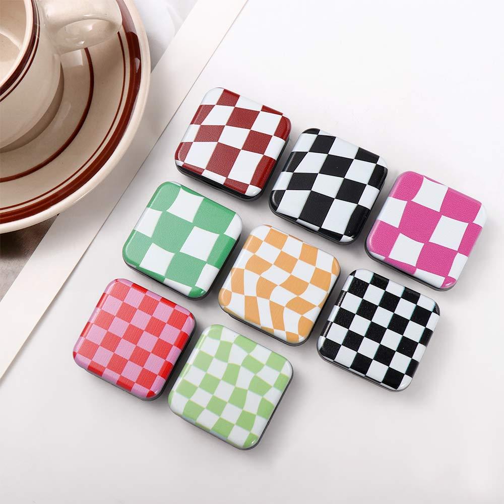 Cellphone Finger Grip Compact Mirror Gift for her Personalized Plaid Mirror Makeup Mirror Cosmetic Mirror Phone Stand Holder
