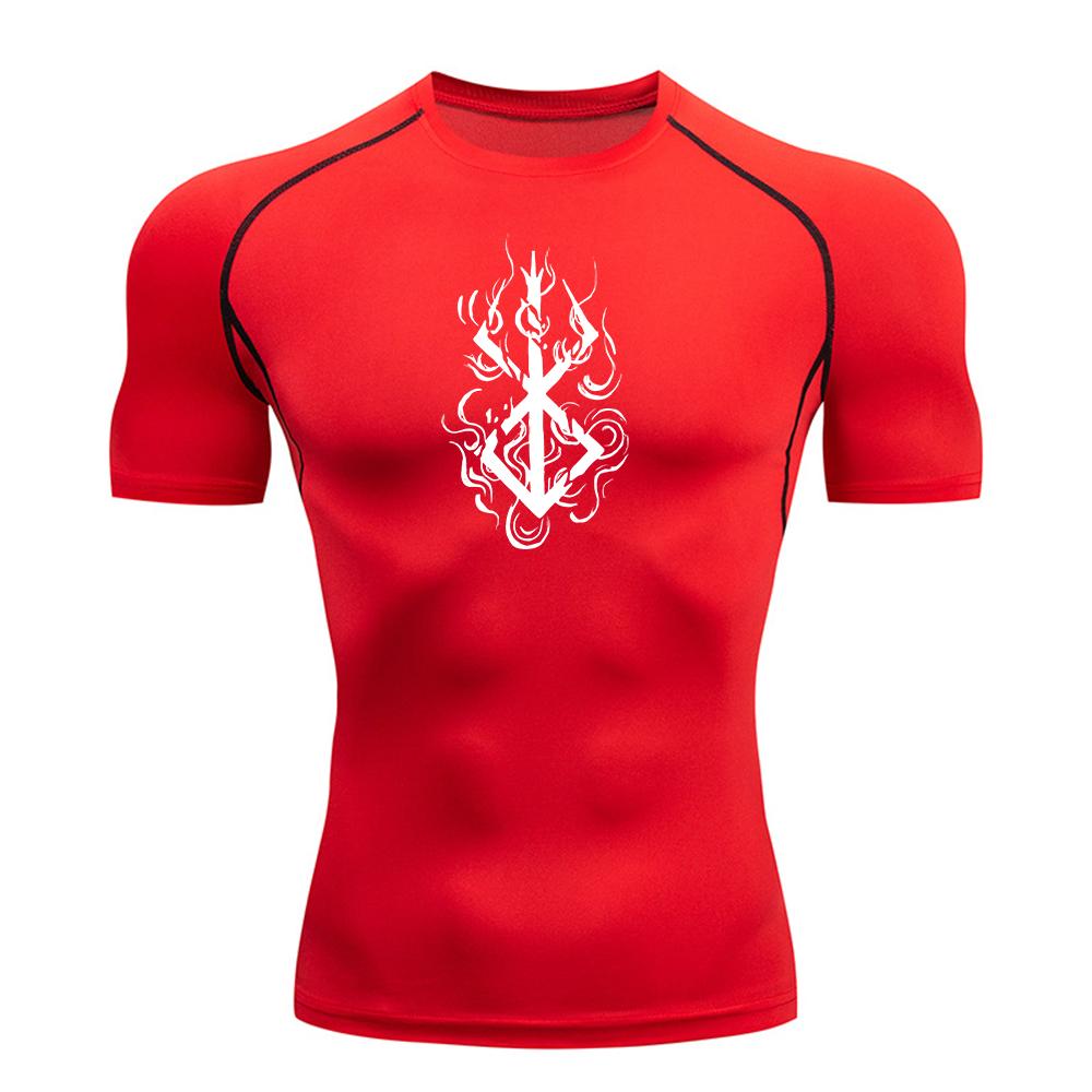 Sweat Absorbing Compression Shirts for Men Short Sleeve Gym Workout Stretchy Moisture-Wicking Fitness Undershirts Quick Dry Athletic T-Shirt Top