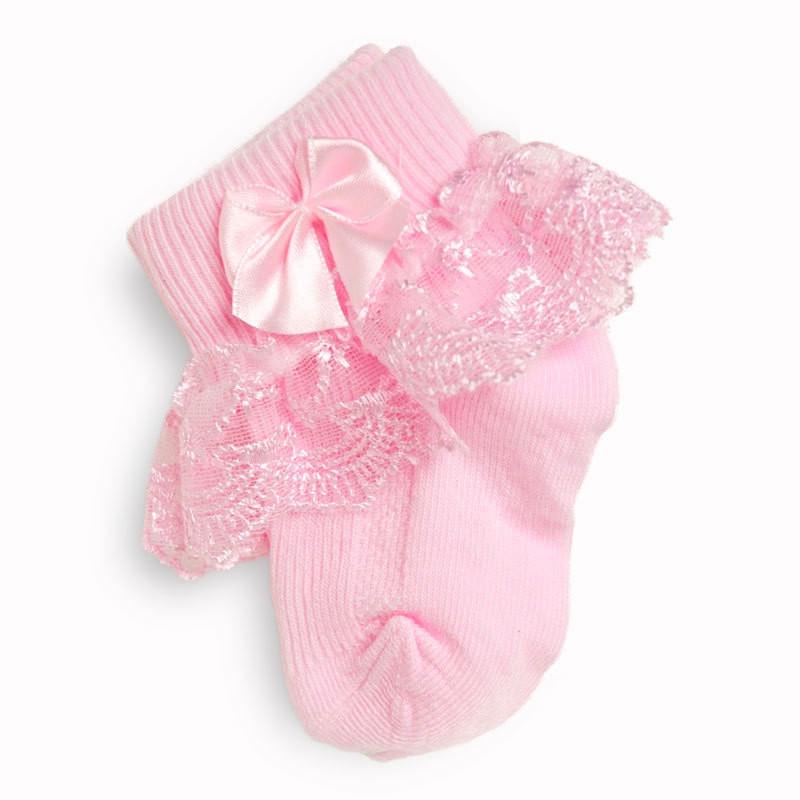 Buy Ankle Bow Newborn Toddler Socks Infant Frilly Sock Kids Baby Girls