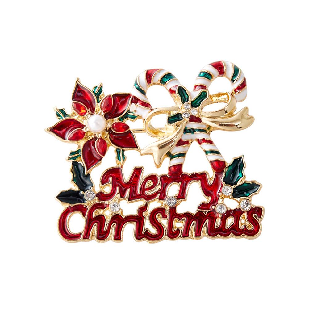 1PCS Christmas Reindeer Brooch Alloy Rhinestone Design Women Fashion Pin Holiday Party Gift Jewelry Accessory New Style
