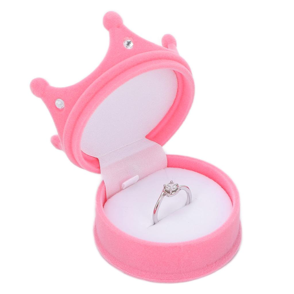 Crown Jewelry Box Personalized Simple Retro Design Earrings Necklace Jewelry Packaging BoxPink