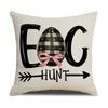 New Easter Cartoon Rabbit Easter Egg Pillowcase Spring Decorative Letter Pillow Sofa Cushion Cover
