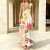 Women’s Versatile Floral Sleeveless Dress Spring & Summer Maxi,Lightweight Flowy,Elegant,Ideal for Daily,Outdoor,Vacation