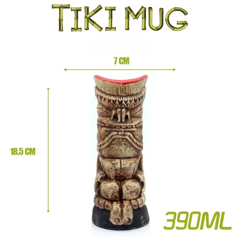 Tiki Bar Tiki MUG Keller Hawaii Cocktail Glass Martini Ceramic Mugs Creative Cup Easter Island Mugs Halloween Gift for Bar Tools