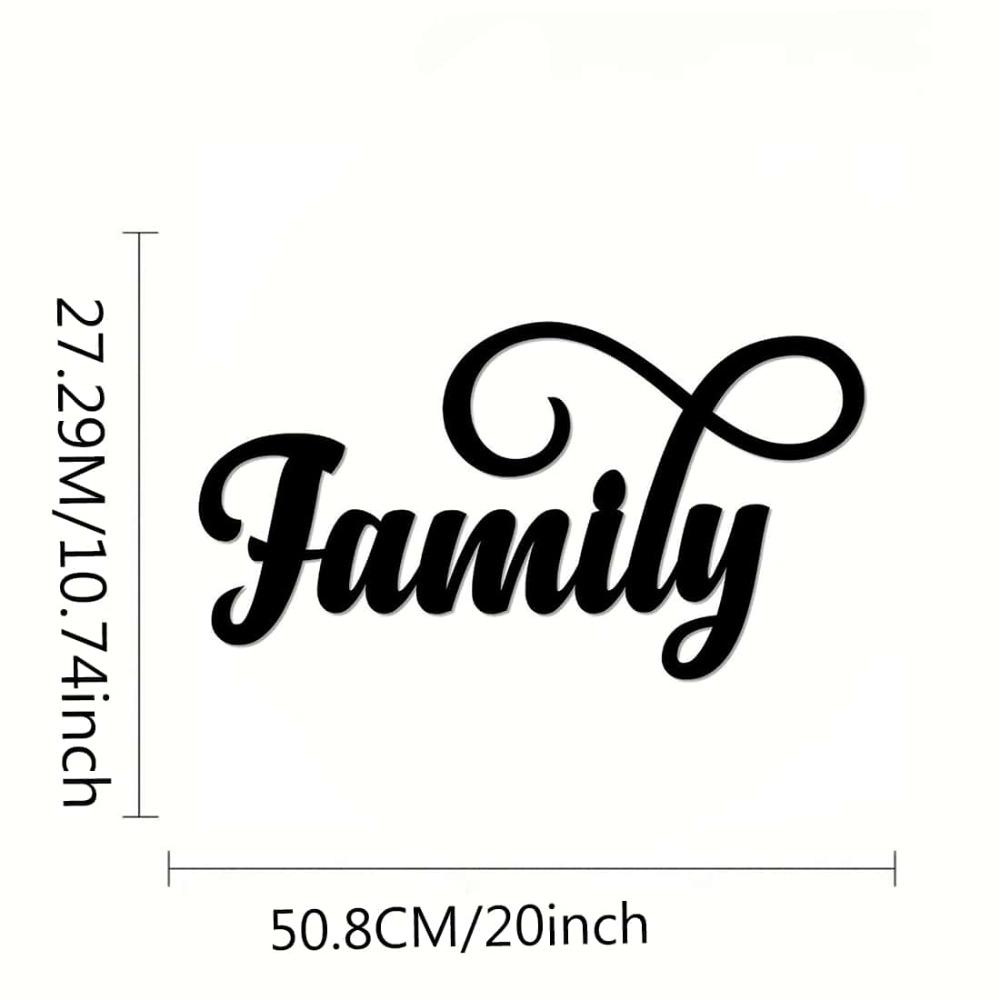 

Wrought Iron Metal Word Wall Sign Cursive Decorative Accent Hanging Art Home Decor Living Room Bedroom Gift TY2598-20in