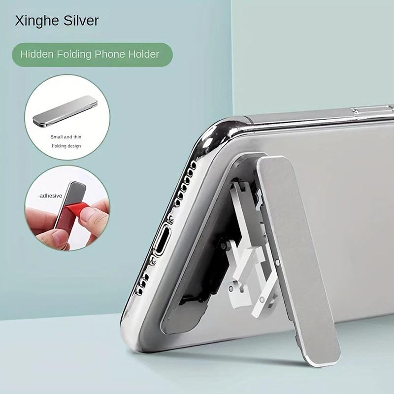 

Mini Back Phone Stand Invisible Adhesive Bracket Kickstand Lightweight Portable Foldable Support