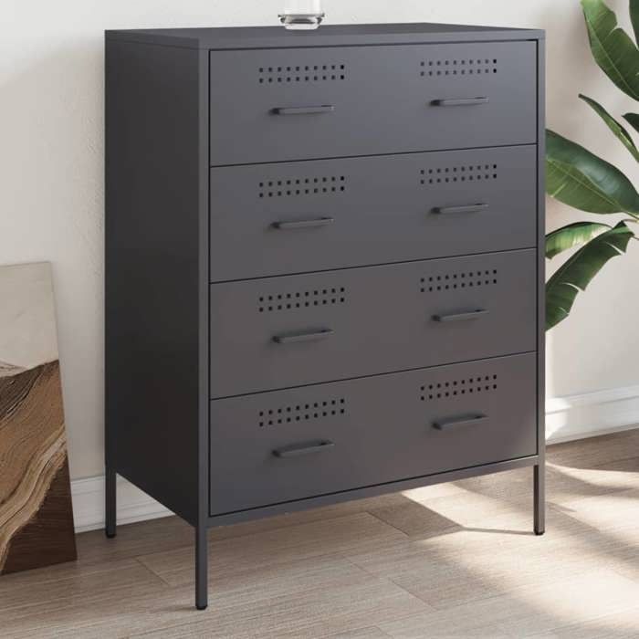 VidaXL Buffet anthracite 68x39x89 cm acier, armoire, placard, buffet haut, armoire latérale, armoire de rangement, 842984