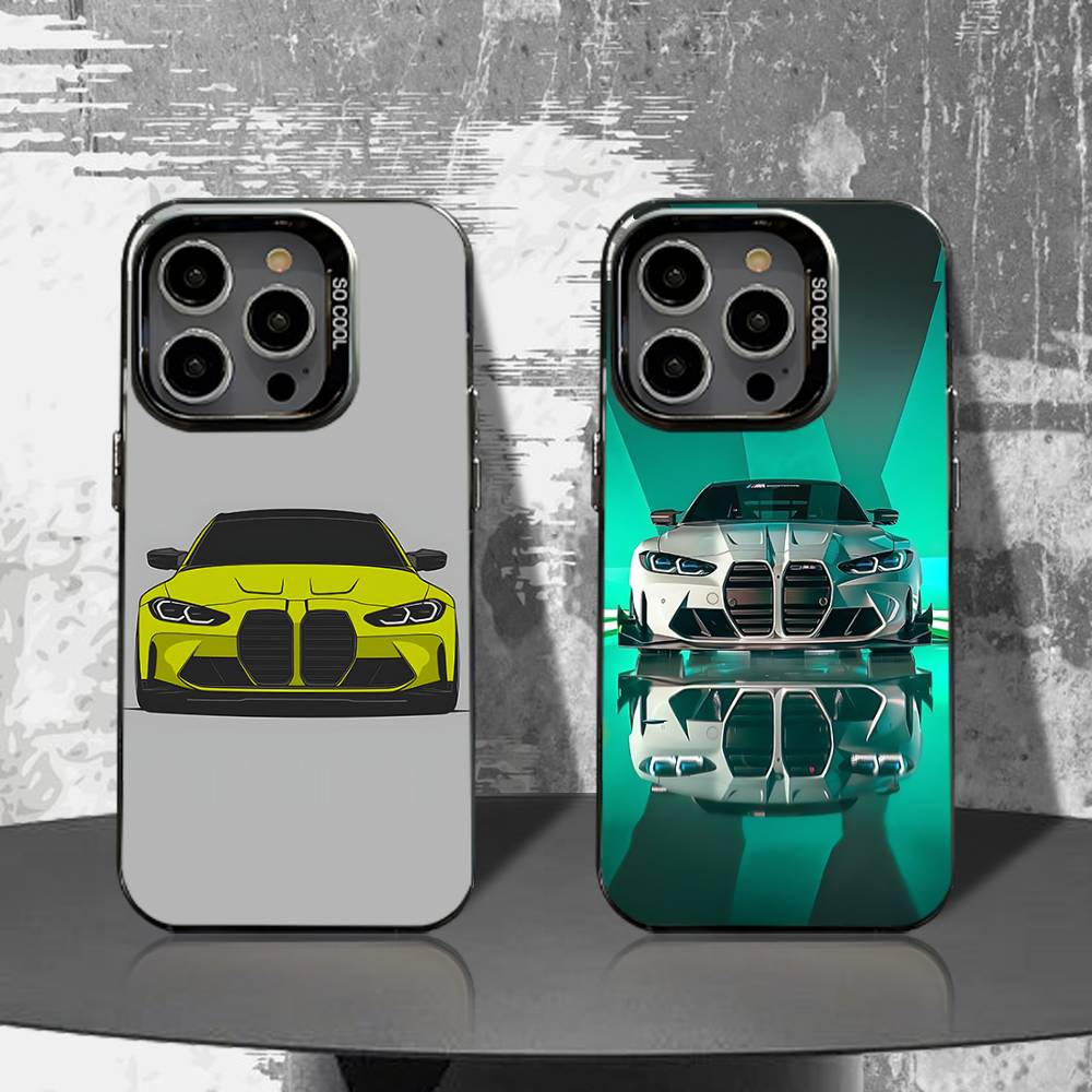 Cool Car Phone Case For iPhone 16,15,14,13,12,11,Pro,XS,Max,Plus,Mini,SE4,E B-BM-WES Black Matte Shockproof Cover