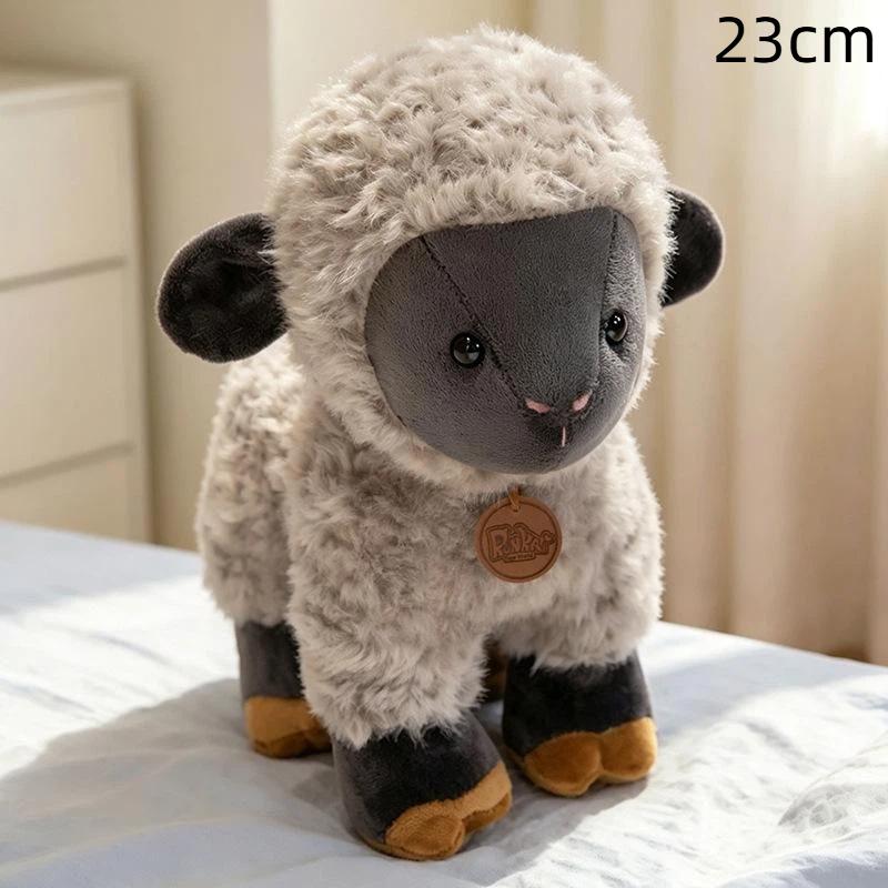 Cute Fluffy Lamb Plush Stuffed Toys Soft Fabric Perfect For Valentine'S Day Kids Birthday Gifts Home Decor