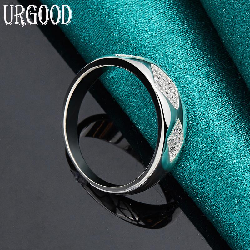 925 Sterling Silver AAA Zircon Ring Fashion Jewelry