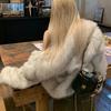 Autumn and Winter Fur Coat Women's Short Lazy Style Artificial Fox Leather Jacket Short Fluffy Jacket