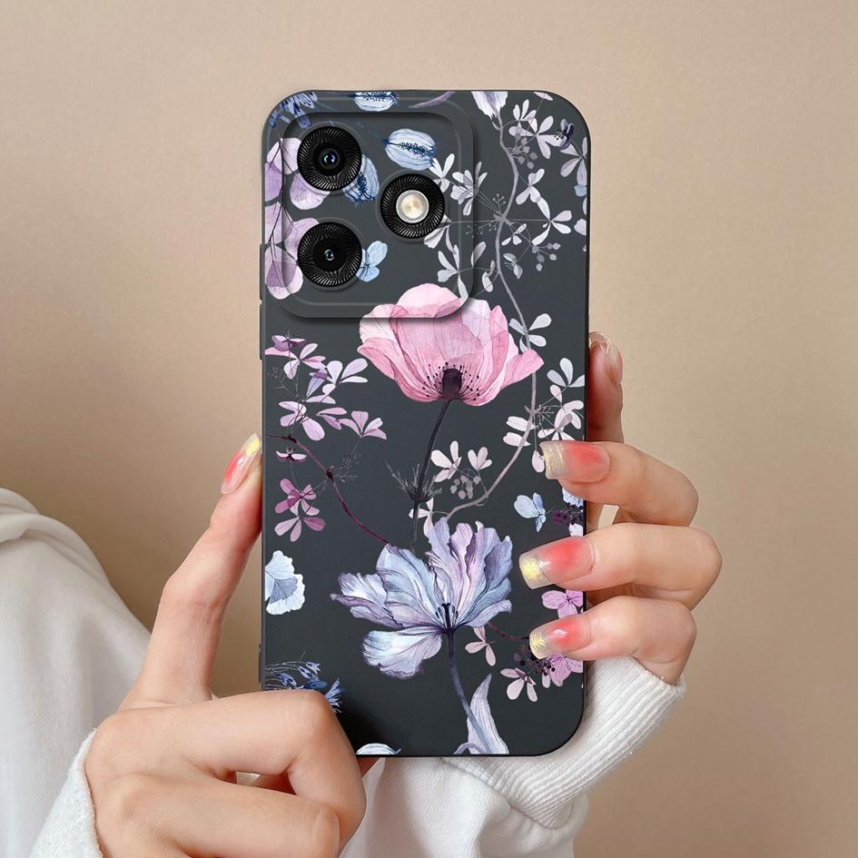 Liquid Silicone For Infinix Note 40 Smart 8 Plus Tecno Spark 20 Pro Itel A50 P55 Phone Cover Cases Screen Protector Lovely Avocado Popular Back Covers