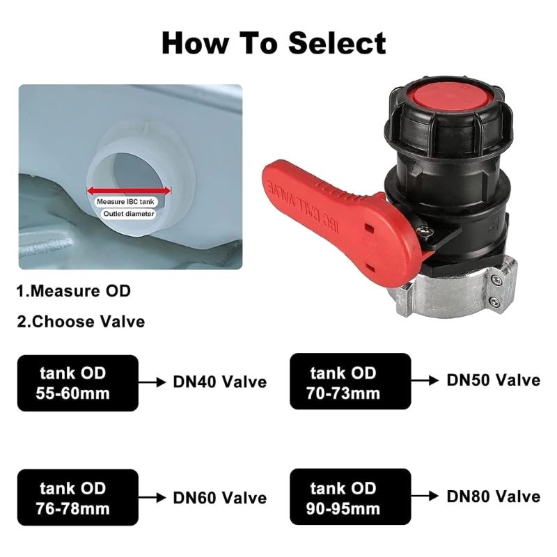 Korrosionsbeständige 75mm Kugelhahn-Adapter Aluminium-Kunststoff-Adapter für IBC-Container Regentonnen Entwässerungssysteme